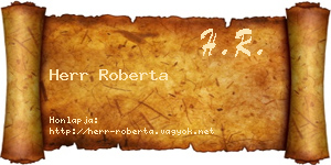Herr Roberta névjegykártya